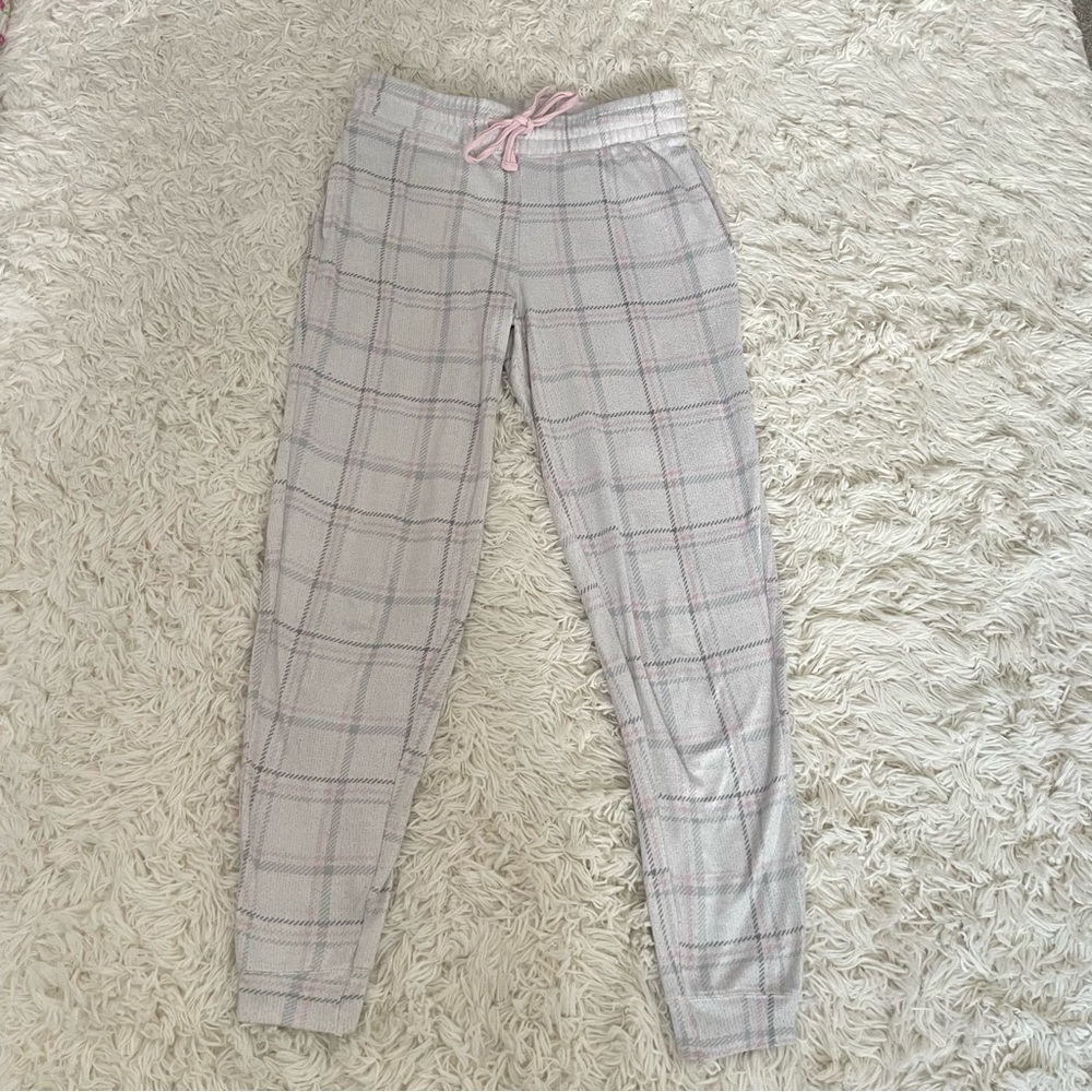 3/$25 Ardene Baby Blue Plaid Pajama Joggers
